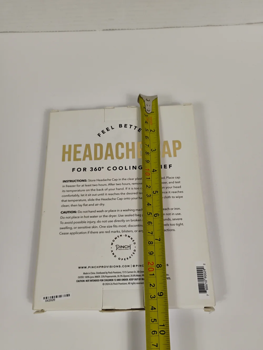 Black Headache Cap - Cooling Relief Mask